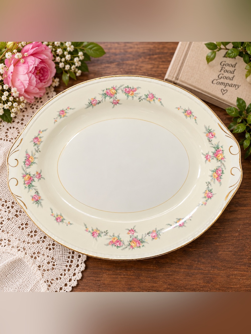 🔍 Vintage Homer Laughlin Eggshell Georgian Countess G3432 Large Oval Serving